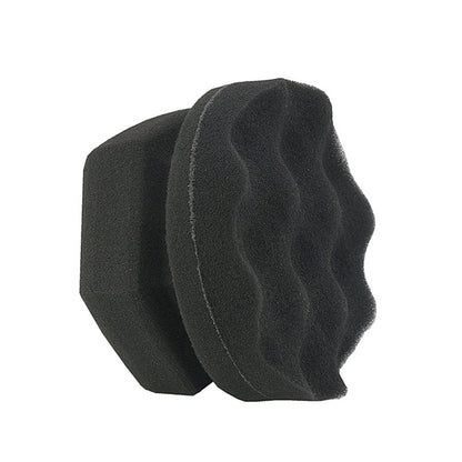 Hand-Grabbing Waves High Density Car Tire Wax Sponge Leather Wax Sponge, Specification:, Small, Large