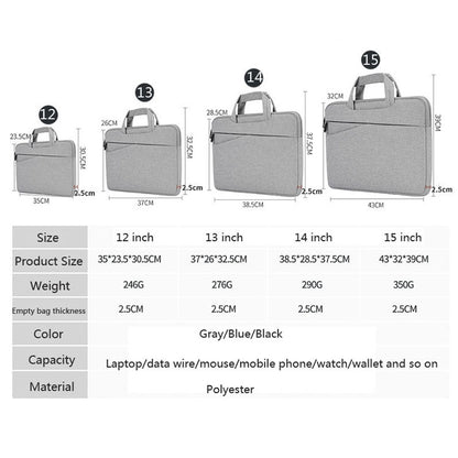 BUBM FMBX Laptop Liner Bag Business Computer Bag Large-Capacity Computer Handbag, 13 inch, 15 inch, 14 inch, 11/12 inch