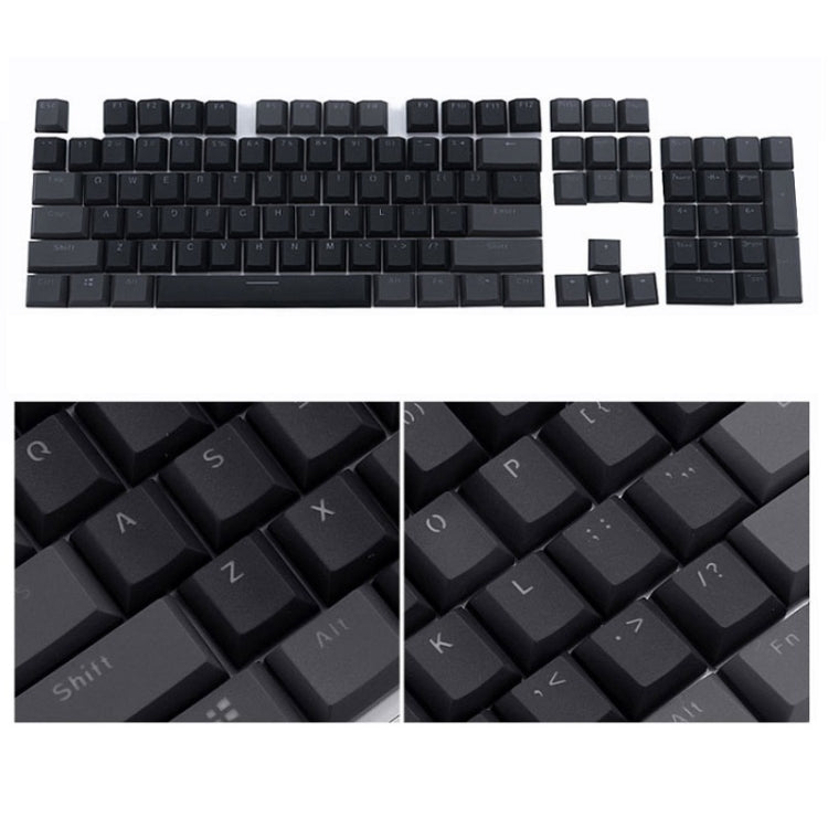 104-Keys Two-Color Mold Transparent PBT Keycap Mechanical Keyboard, Pink White, Blue Purple, Dark Grey, White Pink, Purple Blue, Gray Black, Silver
