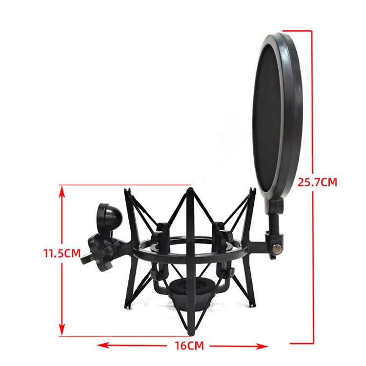 Microphone Shockproof Bracket Condenser Microphone Blowout Cover Set, SH-101