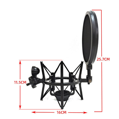 Microphone Shockproof Bracket Condenser Microphone Blowout Cover Set, SH-101