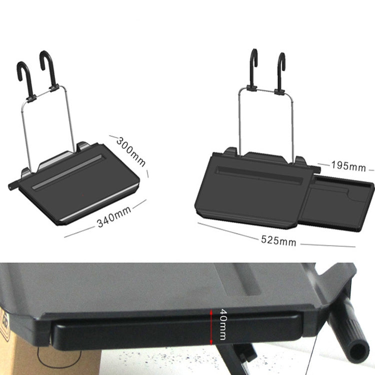 Car With Drawer Steering Wheel Card Table Computer Rack Chair Back Bracket Storage Table Dinner Plate, SD-1508 Black, SD-1508C, SD-1508B