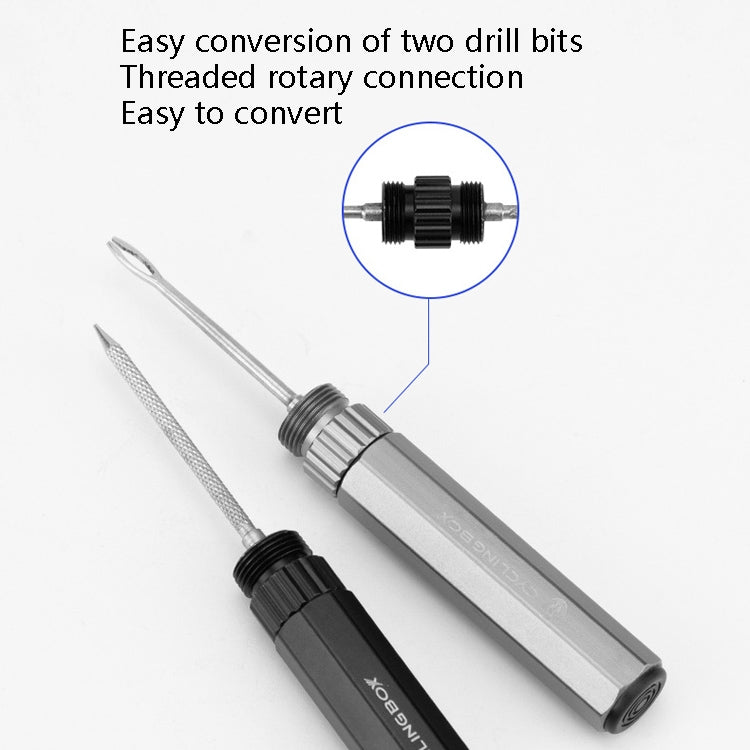 CYCLINGBOX Bicycle Repair Tool Portable Emergency Tire Strip Maintenance Tire Rod, Black, Titanium Color