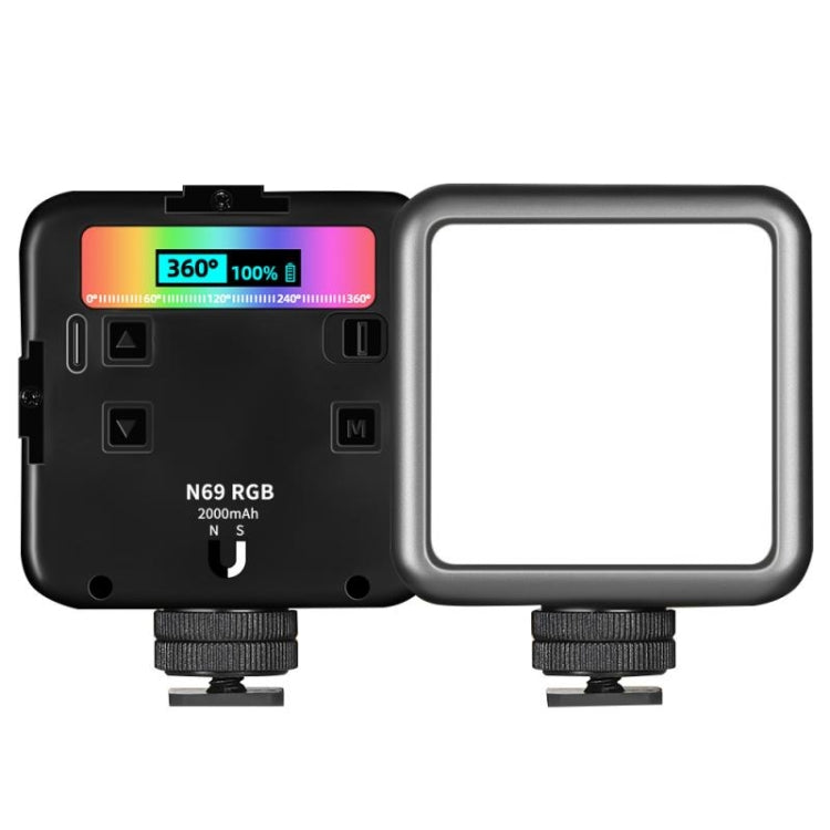 N69 2500-9000K+RGB Camera Fill Light Small Full Color Photography Light Portable Handheld Night Light LED Pocket Light, N69