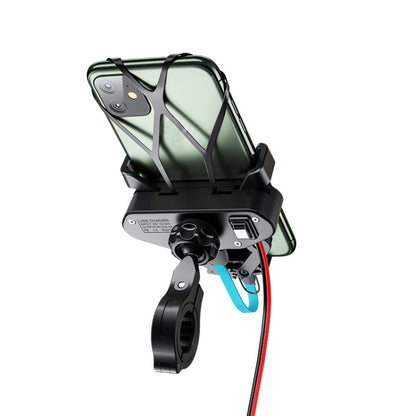 Kewig Motorcycle Electric Car Mobile Phone Navigation Waterproof Bracket, M10 2.4A Charging Version, M10-S