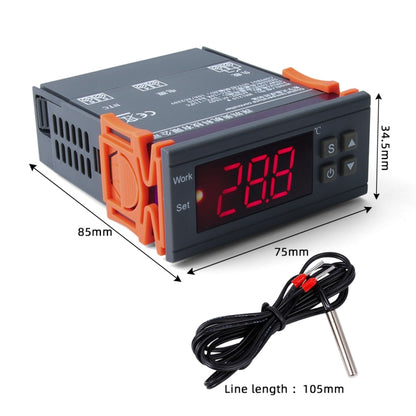 MH-1210W Digital LCD Temperature Controller Thermocouple Thermostat Regulator with Sensor Termometer, Temperature Range: -50 to 110 Degrees Celsius, MH-1210W