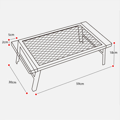 CLS Outdoor Folding Mesh Table Camping Iron Folding Table Portable Barbecue Rack Car Camping Rack
