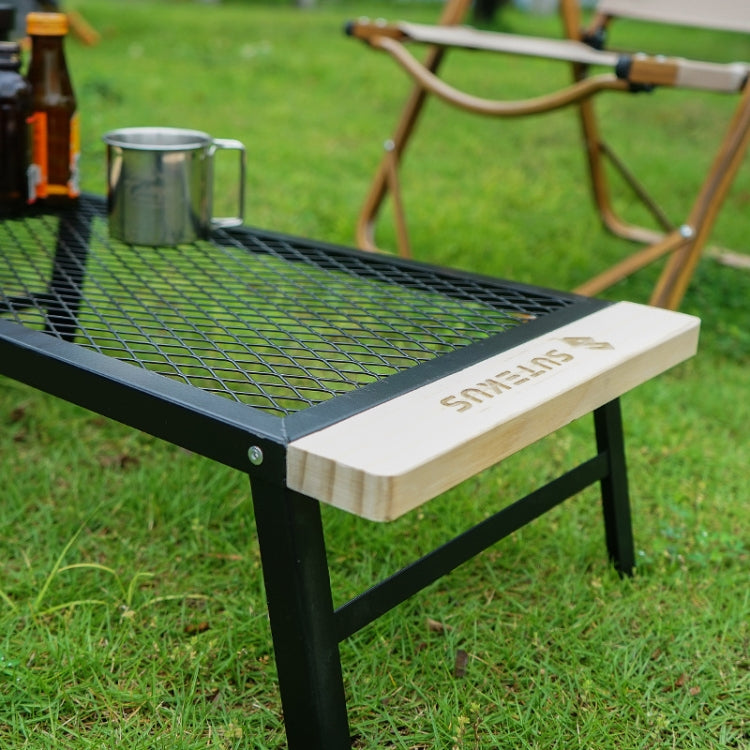 CLS Outdoor Folding Mesh Table Camping Iron Folding Table Portable Barbecue Rack Car Camping Rack