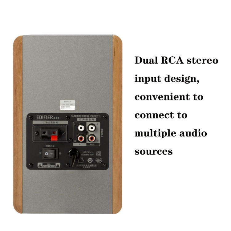 Edifier R1200TII Computer Wooden Audio Notebook Subwoofer, US Plug, R1200TII Wood Grain
