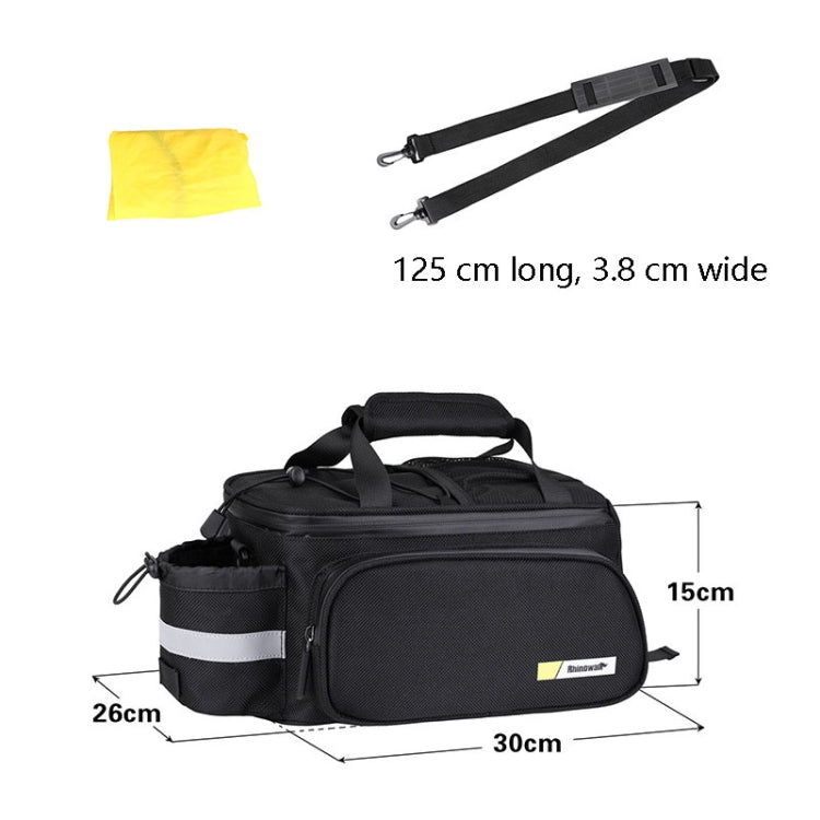 Rhinowalk Riding Equipment Bicycle Rear Bag, RK6200B Matt Black, RK6201B Full black