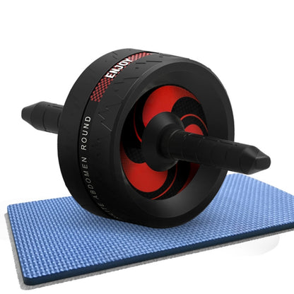 Household Fitness Equipment Abdominal Curl Roller Abdominal Muscle Wheel With Kneeling Pad, Two-wheel Black, Two-wheel Red Black, Three-wheel Red Black