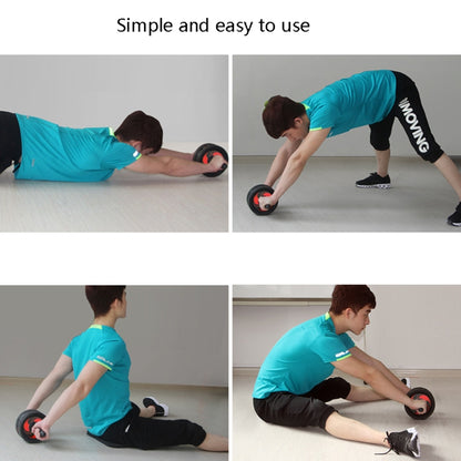 Household Fitness Equipment Abdominal Curl Roller Abdominal Muscle Wheel With Kneeling Pad, Two-wheel Black, Two-wheel Red Black, Three-wheel Red Black