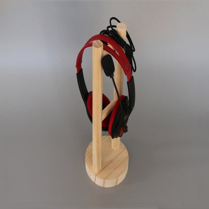 2 PCS Wooden Headphones BracketIn Wooden Headphones Show Racks, Round Bottom, Square Bottom