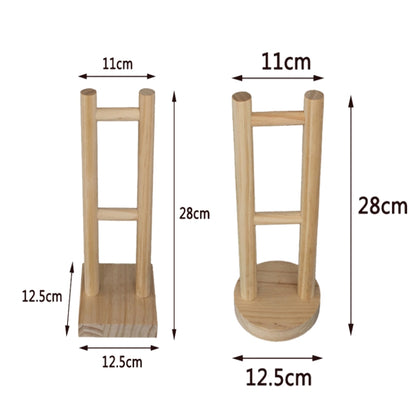2 PCS Wooden Headphones BracketIn Wooden Headphones Show Racks, Round Bottom, Square Bottom