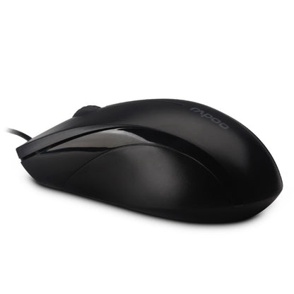 Rapoo N1600 1000 DPI 3 Keys Office Business Silent Wired Mouse, Cable Length: 1.5m