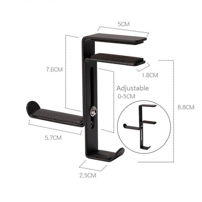 JD039 Metal Clip Earphone Holder Desktop Headset Hook, White, Black