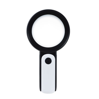 30 Times 18 LED Cool Warm Light HD Elderly Reading Repair Glass Magnifier, 30X(Black White), 30X(Gray White)