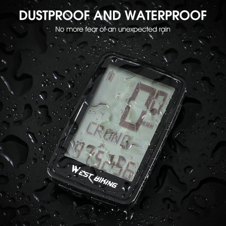 WEST BIKING Mountain Road Bike Five Language Code Table USB Riding Wireless Code Table Speedometer, YP0702075
