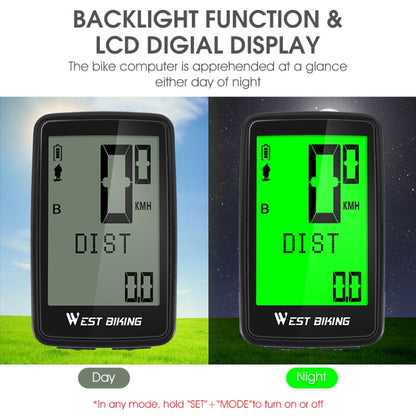 WEST BIKING Mountain Road Bike Five Language Code Table USB Riding Wireless Code Table Speedometer, YP0702075