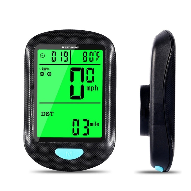 WEST BIKING Mountain Road Bike Wireless Code Meter Multi-Function Interface Riding Speedometer, YP0702083