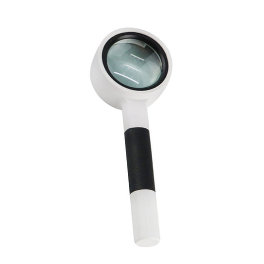 Hand-Held Reading Magnifier Glass Lens Anti-Skid Handle Old Man Reading Repair Identification Magnifying Glass, 37mm 16 Times (Black White), 37mm 16 Times (Blue White), 50mm 7 Times (Black White), 50mm 7 Times (Blue White), 65mm 6 Times (Black White)