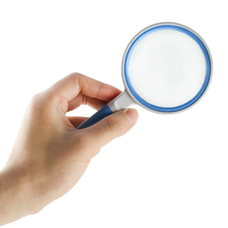 Hand-Held Reading Magnifier Glass Lens Anti-Skid Handle Old Man Reading Repair Identification Magnifying Glass, 37mm 16 Times (Black White), 37mm 16 Times (Blue White), 50mm 7 Times (Black White), 50mm 7 Times (Blue White), 65mm 6 Times (Black White)