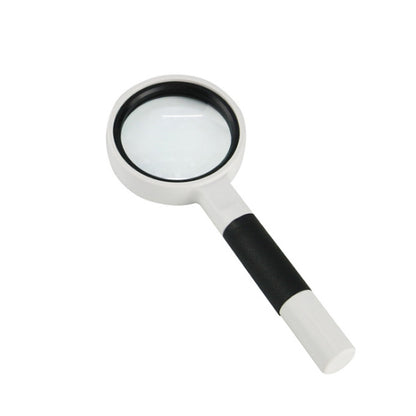 Hand-Held Reading Magnifier Glass Lens Anti-Skid Handle Old Man Reading Repair Identification Magnifying Glass, 37mm 16 Times (Black White), 37mm 16 Times (Blue White), 50mm 7 Times (Black White), 50mm 7 Times (Blue White), 65mm 6 Times (Black White)