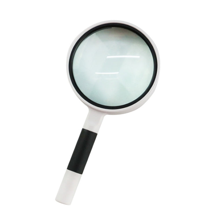 Hand-Held Reading Magnifier Glass Lens Anti-Skid Handle Old Man Reading Repair Identification Magnifying Glass, 37mm 16 Times (Black White), 37mm 16 Times (Blue White), 50mm 7 Times (Black White), 50mm 7 Times (Blue White), 65mm 6 Times (Black White)