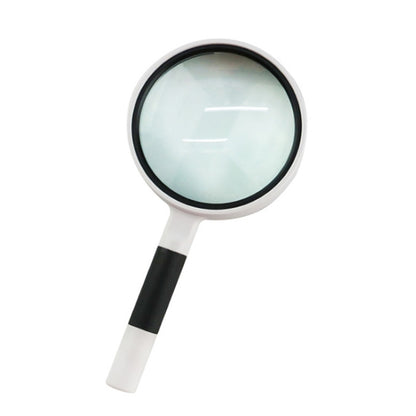 Hand-Held Reading Magnifier Glass Lens Anti-Skid Handle Old Man Reading Repair Identification Magnifying Glass, 37mm 16 Times (Black White), 37mm 16 Times (Blue White), 50mm 7 Times (Black White), 50mm 7 Times (Blue White), 65mm 6 Times (Black White)