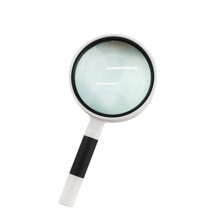 Hand-Held Reading Magnifier Glass Lens Anti-Skid Handle Old Man Reading Repair Identification Magnifying Glass, 37mm 16 Times (Black White), 37mm 16 Times (Blue White), 50mm 7 Times (Black White), 50mm 7 Times (Blue White), 65mm 6 Times (Black White)