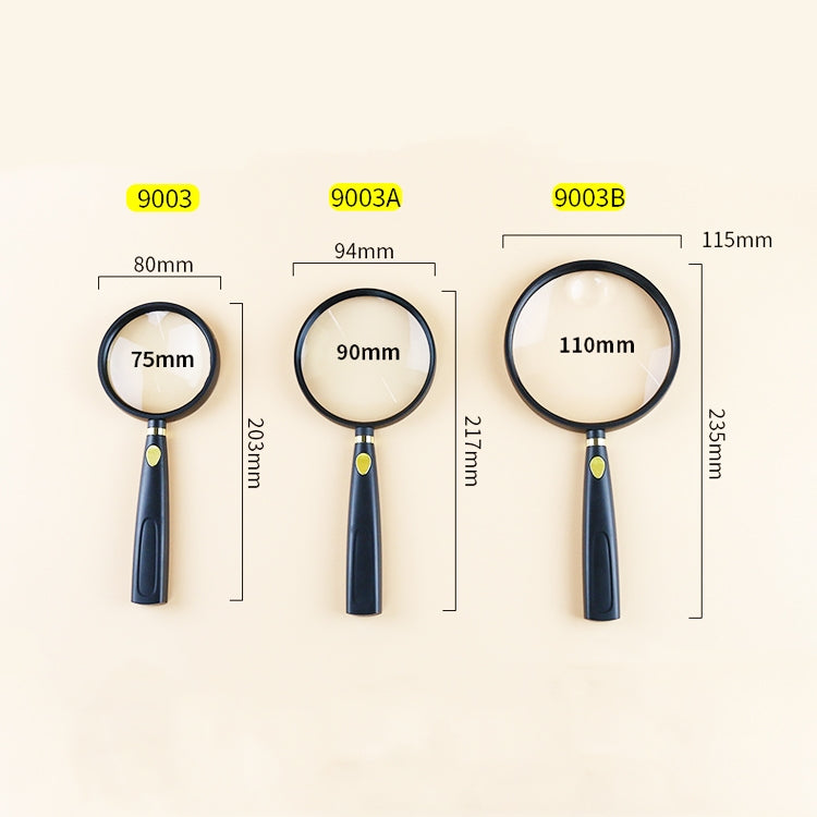 Children Science Education Elderly Reading Hand-Held Magnifying Glass, Specification: 110mm, 2pcs(90mm), 2pcs(75mm), 2pcs(110mm)