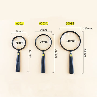 Children Science Education Elderly Reading Hand-Held Magnifying Glass, Specification: 110mm, 2pcs(90mm), 2pcs(75mm), 2pcs(110mm)