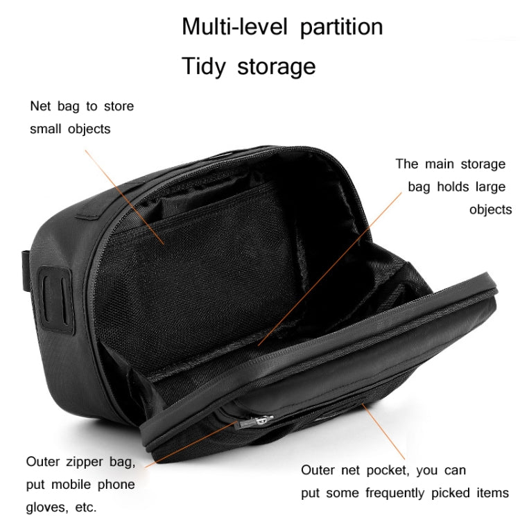 WEST BIKING 3L Bicycle Front Beam/Saddle Tail Bag Riding Diagonal Belt Bag, 3L
