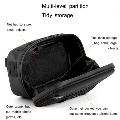 WEST BIKING 3L Bicycle Front Beam/Saddle Tail Bag Riding Diagonal Belt Bag, 3L