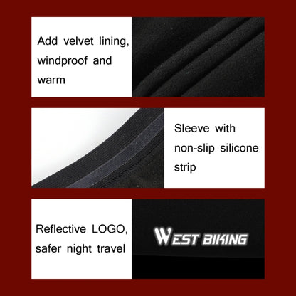 WEST BIKING Autumn & Winter Cycling Warmth Velvet Cold-Proof Leg Cover Outdoor Sports Equipment, Size：, M, L, XL