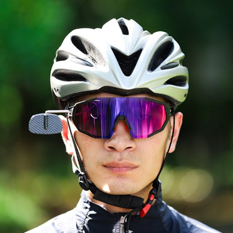 WEST BIKING Bicycle Riding Glasses Mini Rearview Mirror Multi-Angle Adjustable Flat Mirror, Helmet Mini  Rearview Mirror