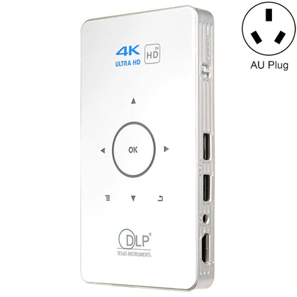 C6 1G+8G Android System Intelligent DLP HD Mini Projector Portable Home Mobile Phone Projector，, US Plug  (Black), EU Plug (Black), UK Plug (Black), AU Plug (Black), US Plug (White), AU Plug (White)