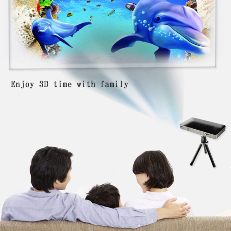 C6 2GB+32GB Android Smart DLP HD Projector Mini Wireless Projector, US Plug (Black), EU Plug (Black), UK Plug (Black), AU Plug (Black), US Plug (White), UK Plug (White), AU Plug (White)