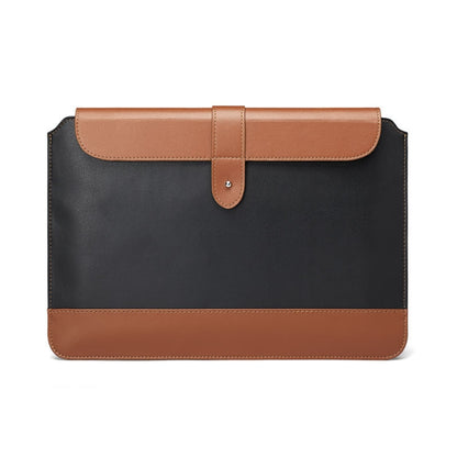 Horizontal Microfiber Color Matching Notebook Liner Bag, Style:, Liner Bag (Black + Brown)  11  -12 Inch