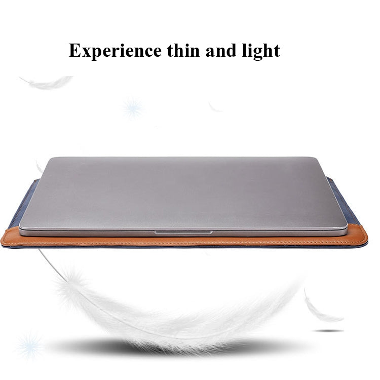 Horizontal Microfiber Color Matching Notebook Liner Bag, Style:, Liner Bag (Black + Brown)  11  -12 Inch