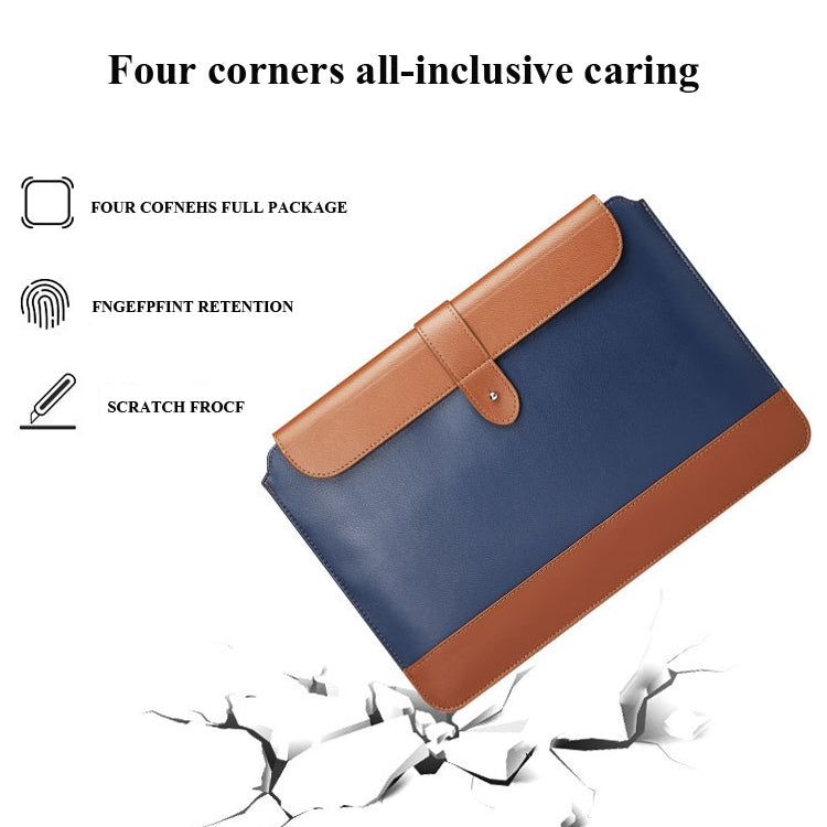 Horizontal Microfiber Color Matching Notebook Liner Bag, Style:, Liner Bag (Black + Brown)  11  -12 Inch
