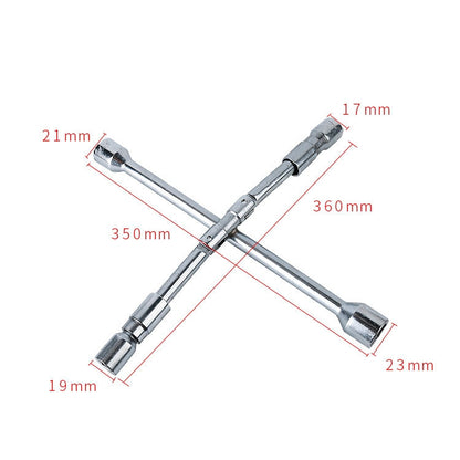 350mm Folding Cross Sleeve Car Tire Wrench, 350mm Folding Cross Wrench