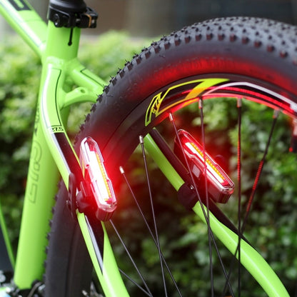 Bicycle Light USB Charging LED Warning Light Night Riding COB Tail Light, Specification:, 7505C Red White Blue Light, 7505A Single Red Light, 7505B Red White Light, 7505 Red Blue Light