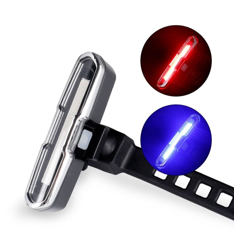 Bicycle Light USB Charging LED Warning Light Night Riding COB Tail Light, Specification:, 7505C Red White Blue Light, 7505A Single Red Light, 7505B Red White Light, 7505 Red Blue Light