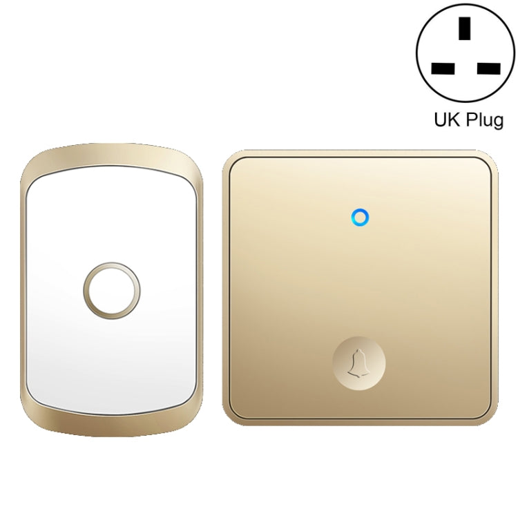 CACAZI FA50 1 For 1 Push-button Self-generating Wireless Doorbell, US Plug, EU Plug, UK Plug