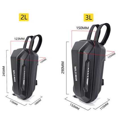 WILD MAN Electric Sooter Hard Shell EVA Front Bag Folding Bicycle Bag, 2L, 3L