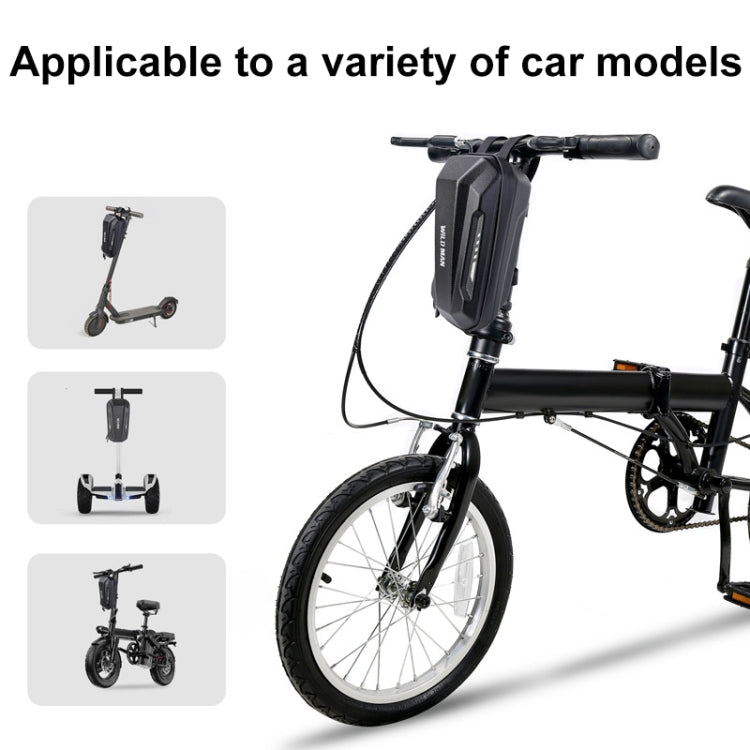 WILD MAN Electric Sooter Hard Shell EVA Front Bag Folding Bicycle Bag, 2L, 3L
