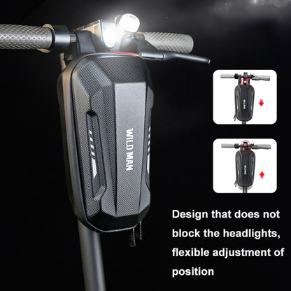 WILD MAN Electric Sooter Hard Shell EVA Front Bag Folding Bicycle Bag, 2L, 3L
