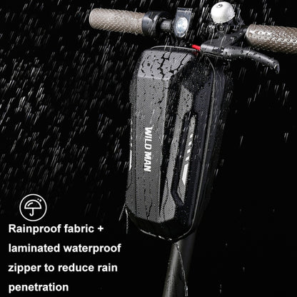 WILD MAN Electric Sooter Hard Shell EVA Front Bag Folding Bicycle Bag, 2L, 3L