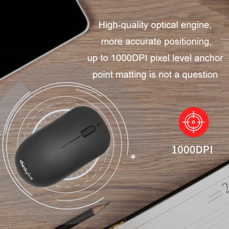 Lenovo Thinkplus WL80 Business Portable Ergonomic Wireless Mouse, Ergonomic Mice